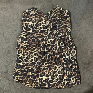 Cheetah strapless dress